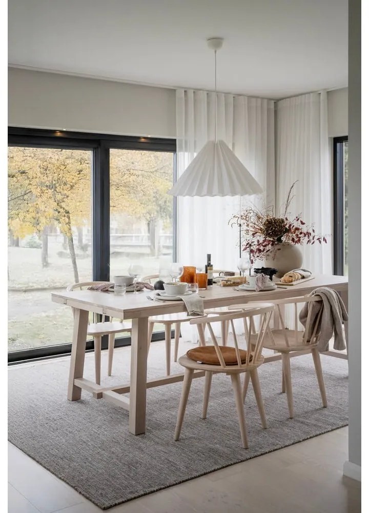 Masă de dining din lemn de stejar lăcuit Rowico Brooklyn, 220 x 95 cm, mat