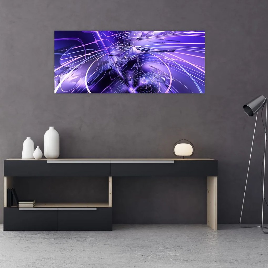 Tablou abstracție tehnică (120x50 cm)