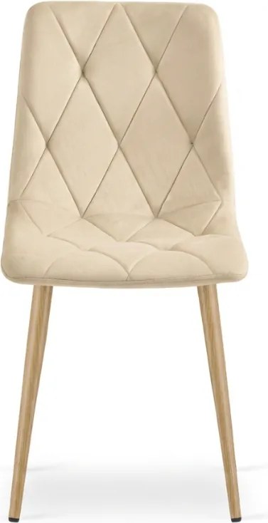 Scaun de catifea crem LIBRA BUTTER CREAM