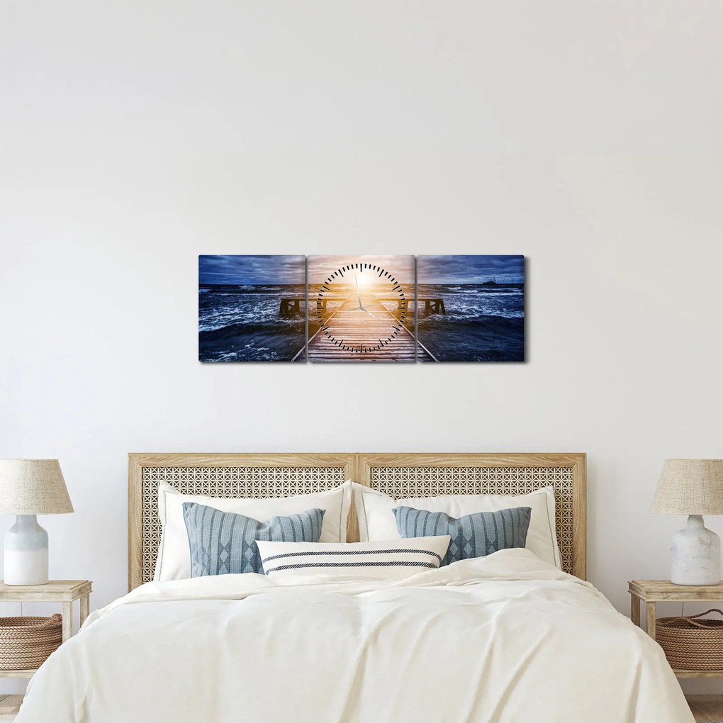 Tablou cu mol însorit (cu ceas) (90x30 cm)