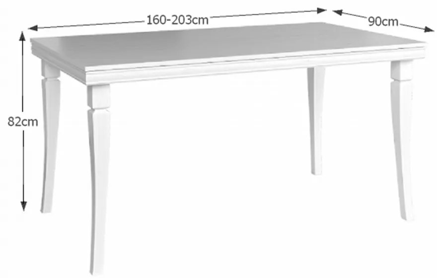 Masă extensibilă KORA, pin andersen