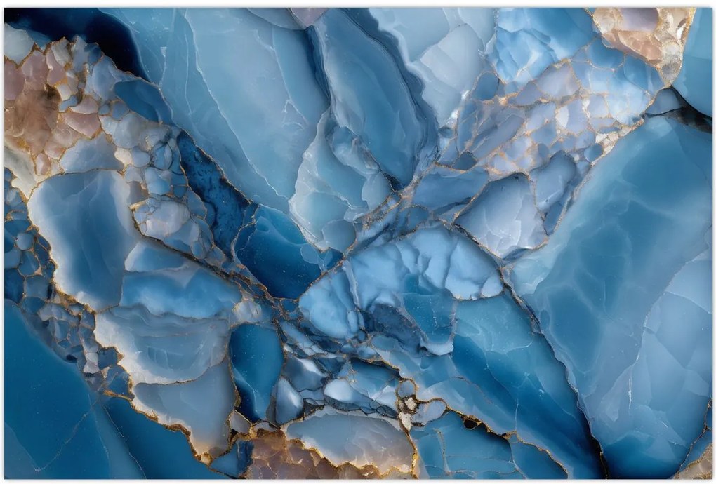 Tablou - Marmură albastră fragmentată (90x60 cm)