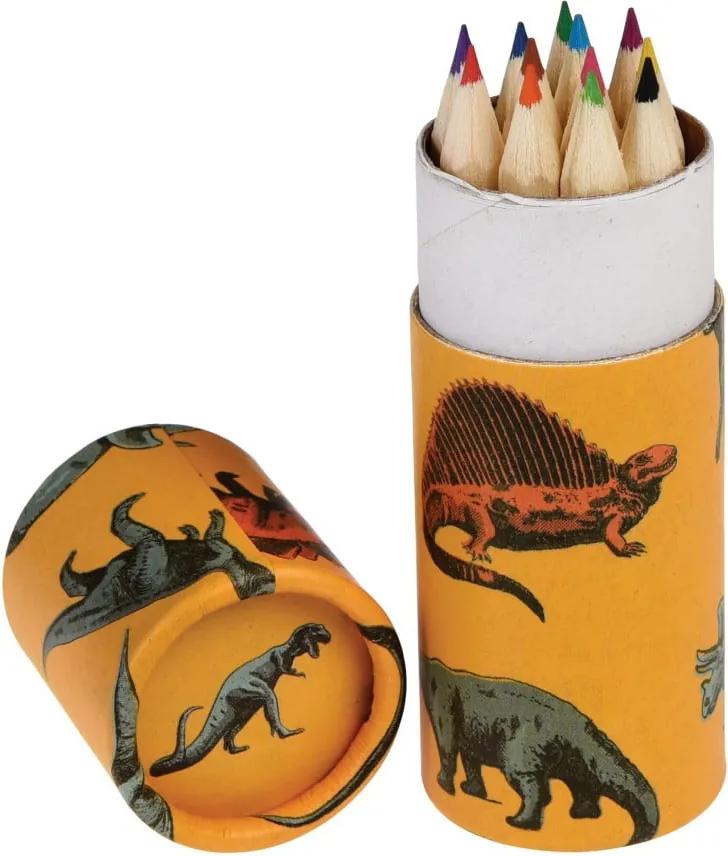 Set 12 creioane colorate Rex London Prehistoric Land