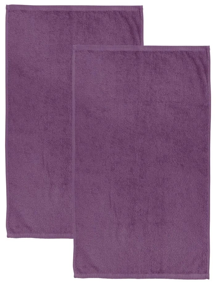 Prosoape mov 2 buc. din bumbac cu uscare rapidă, din frotir 90x140 cm Quick Dry – Catherine Lansfield