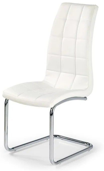 Scaun K147 piele ecologica alb