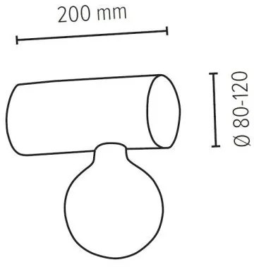 Spot de perete-Light 6994157 TRABO 1xE27/25W/230V