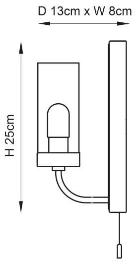 Endon 92960 - Aplică de perete pentru baie EDREA 1xG9/3W/230V IP44 crom lucios