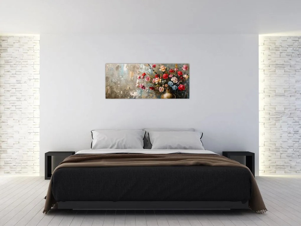 Tablou - Vaza de flori (120x50 cm)