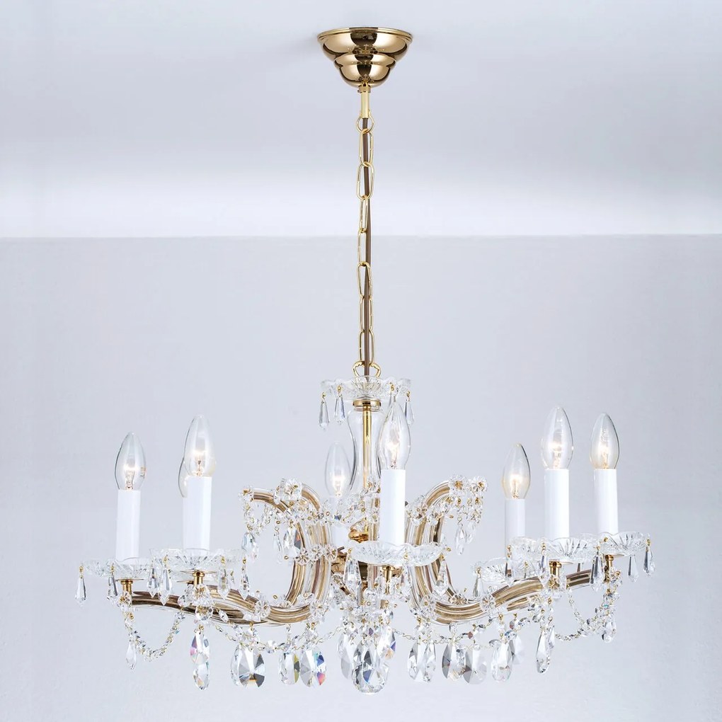 Candelabru de lux cristal Swarovski Maria Theresia-A 8L 24K gold plated