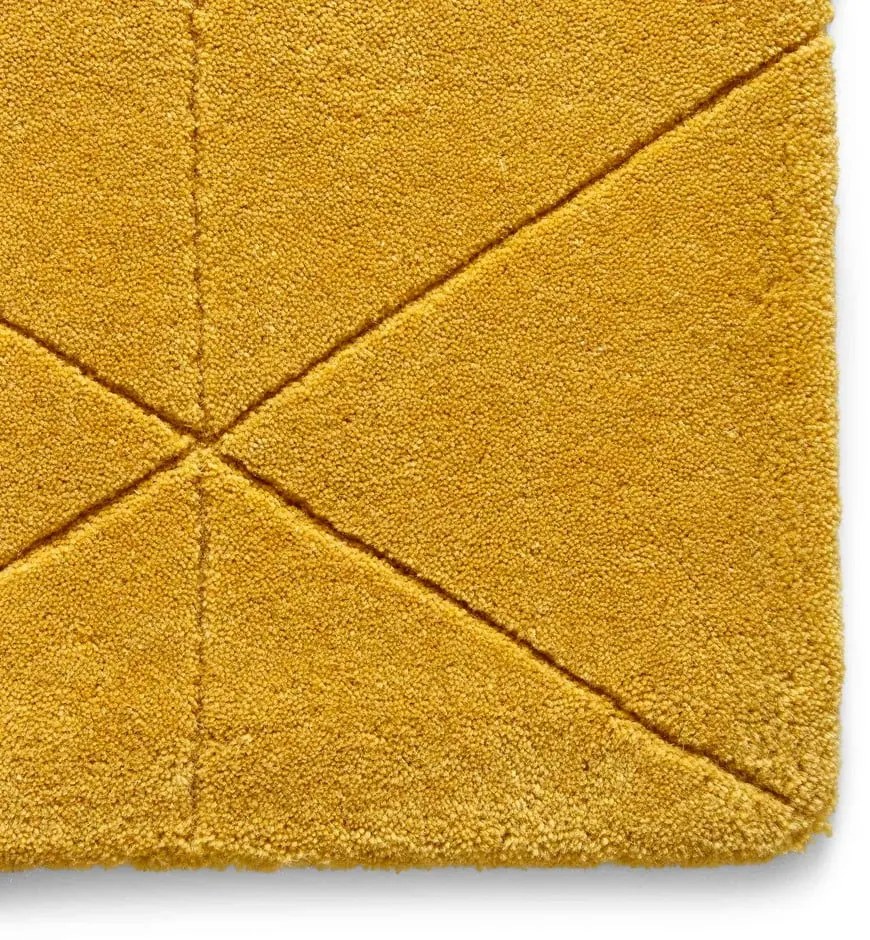 Covor din lână Think Rugs Kasbah, 120 x 170 cm, galben muștar