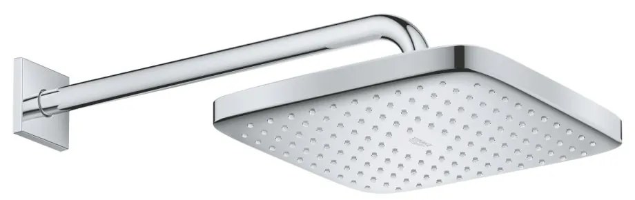 Palarie dus patrata crom O 250 mm cu brat de dus Grohe Tempesta Cube