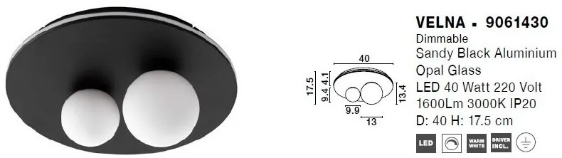 Lustra/Plafoniera LED design modern VELNA 40cm