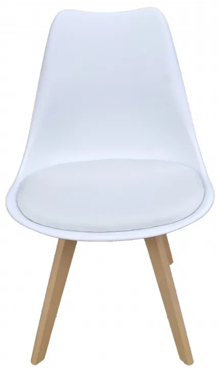 Set de scaune stil scandinav alb BASIC 3 + 1 GRATIS!