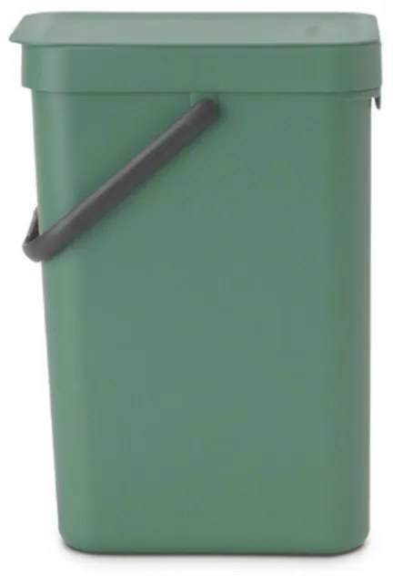 Cos colectare selectiva a deseurilorBrabantia Sort&Go 1003234, 12 L, Maner, Montabil pe perete, Verde inchis