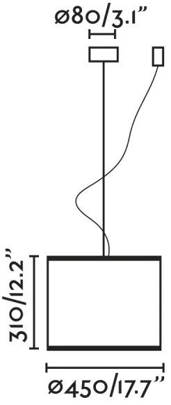 Lustră pe cablu MAMBO 1xE27/15W/230V d. 45 cm ratan/negru FARO 64314-49