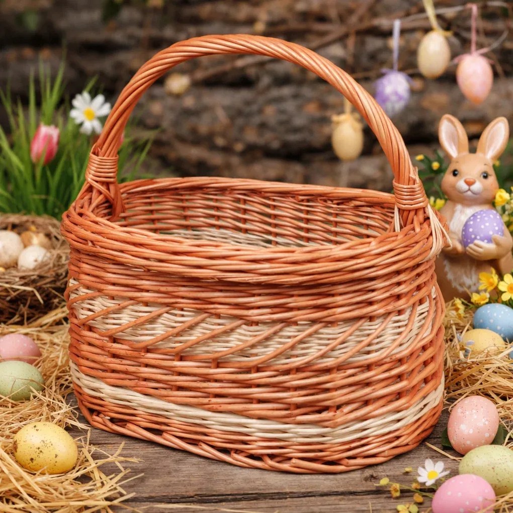 Cos din rachita pentru Paste, in diferite dimensiuni ,   cos pascal natural
