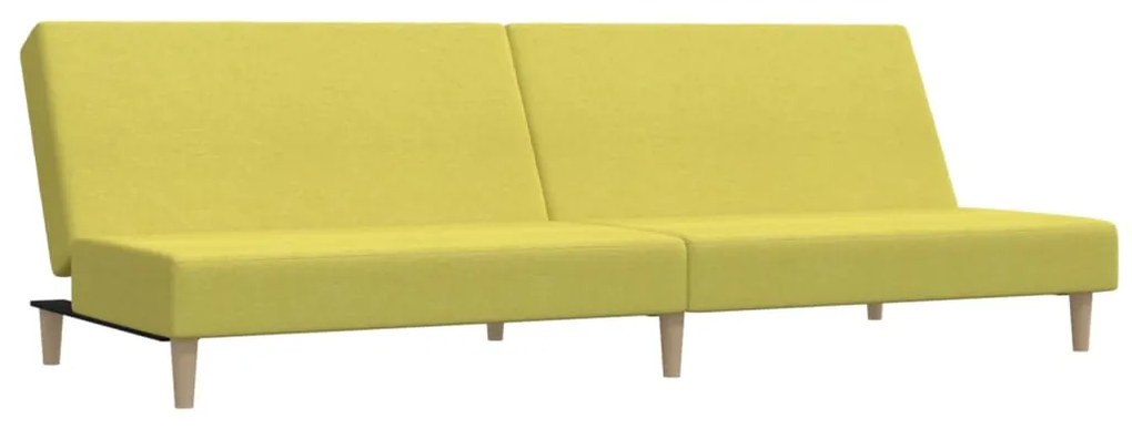337281 vidaXL Canapea extensibilă cu 2 locuri, verde, textil
