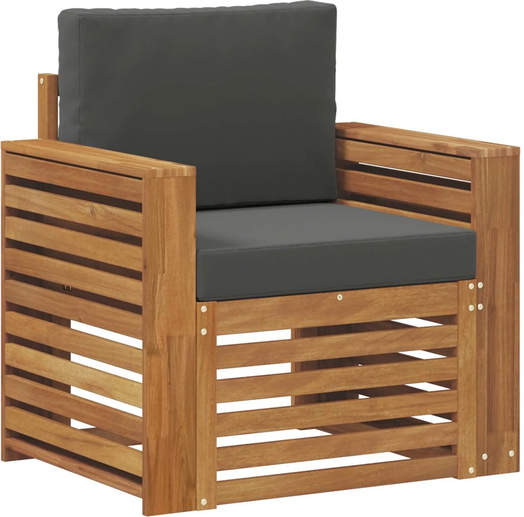 vidaXL Set de canapele de exterior cu pernă natural 79 x 63 x 73 cm