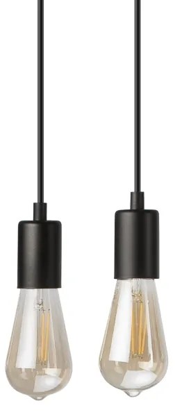 Lustră pe cablu CORTINA 4xE27/15W/230V negru/stejar