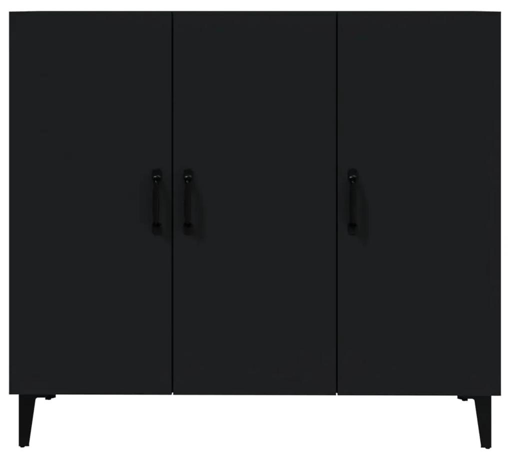 Servantă, negru, 90x34x80 cm, lemn prelucrat