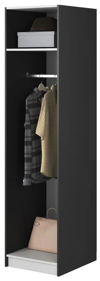 Dulap cu haine Moonie XV (negru + alb). 1099623