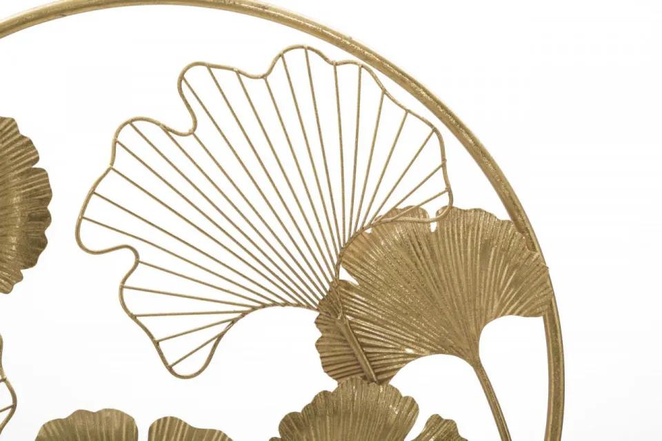 Decoratiune frunze aurii din metal, 50x12,5x64 cm, Little Leaf Mauro Ferretti