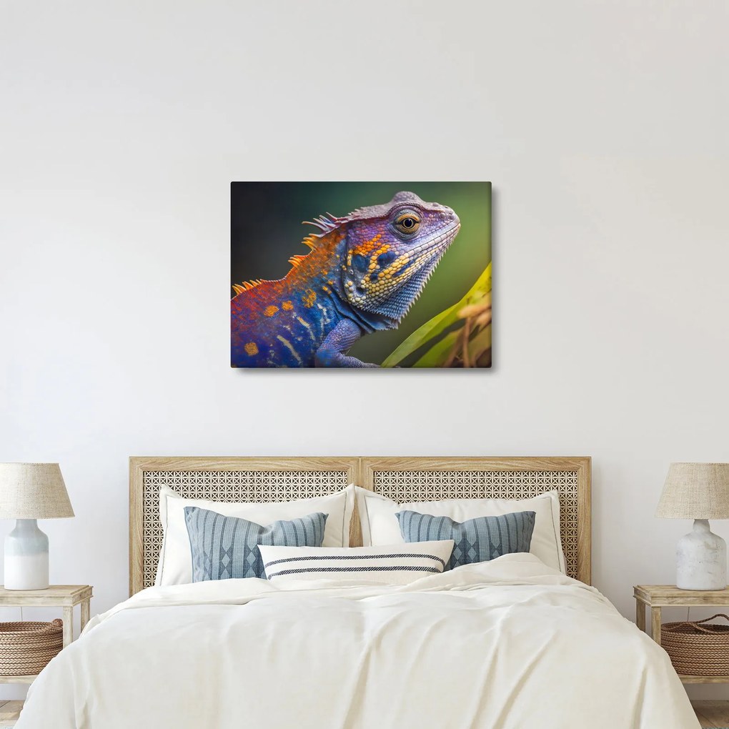 Tablou - Iguana colorată (70x50 cm)