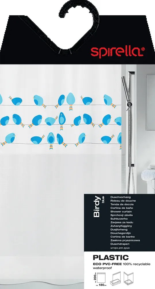 Perdea de duș 180x200 cm Birdy – Spirella