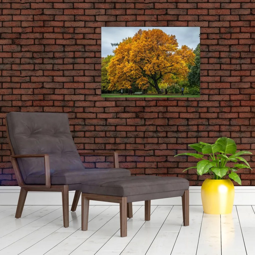 Tablou pe sticlă cu copac (70x50 cm)