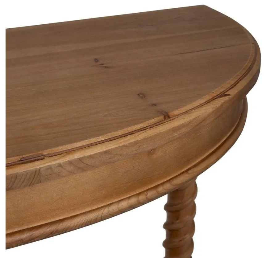 Consola din lemn de pin, semi-rotunda,Tradition