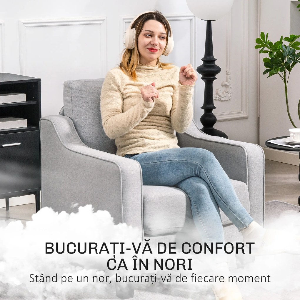 HOMCOM Modern Lână Gri Deschis | Aosom Romania