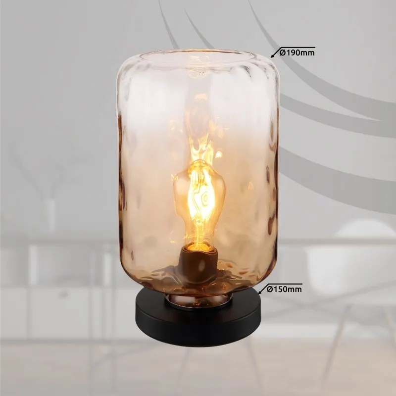 Veioza/Lampa de masa design decorativ DARINA chihlimbar