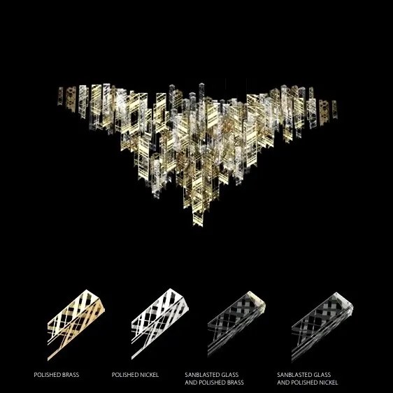Lustra LED moderna design LUX cristal MANHATTAN 05 – I