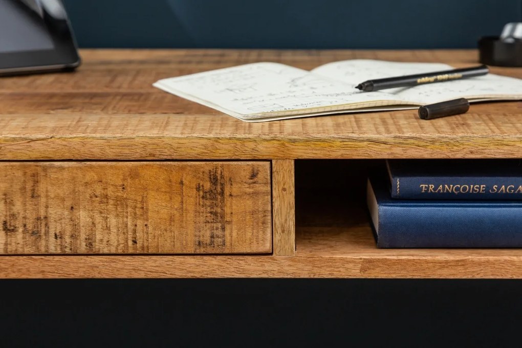 Birou din lemn Retro 120cm Mango A-39959 VC