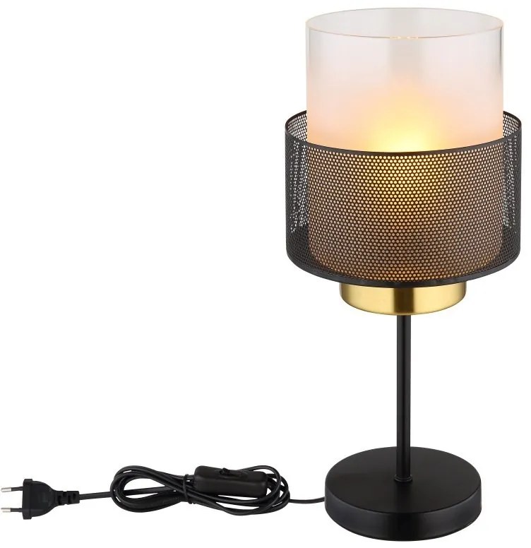 Veioza/Lampa de masa OLGA negru/satin