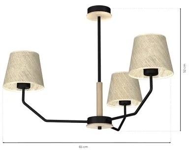 Lustră pe tijă ETNA 3xE27/60W/230V