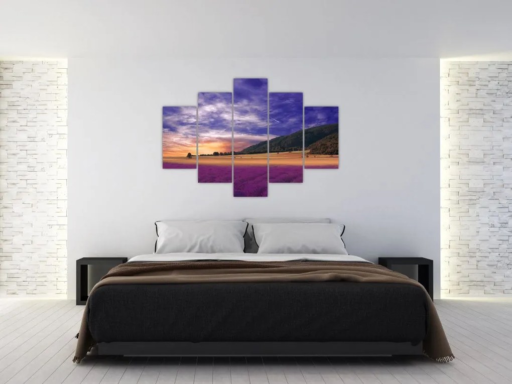 Tablou cu lunca cu lavandă (150x105 cm)