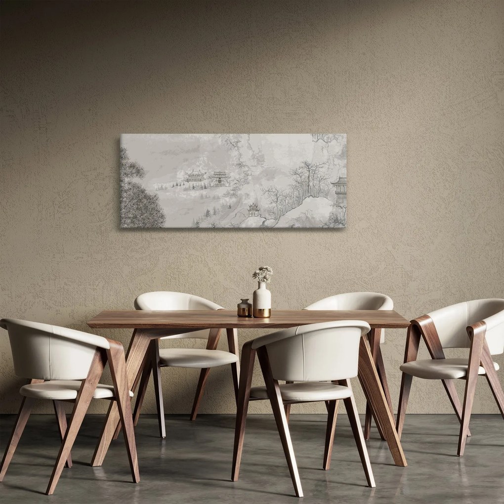 Tablou - Peisaj chinezesc (120x50 cm)