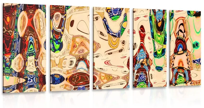 Tablou 5-piese mamă în design abstract