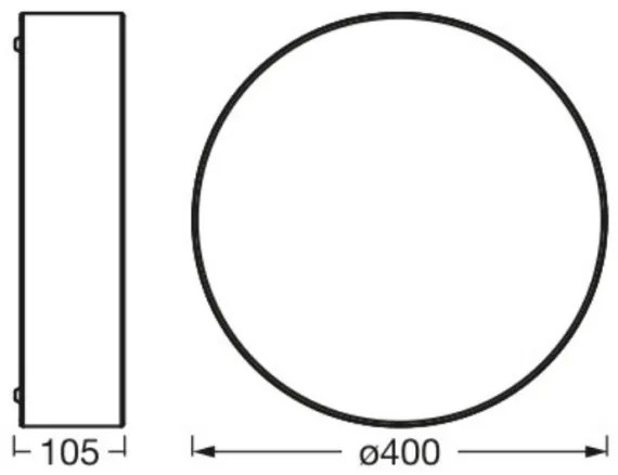 Osram - Plafonieră ORBIS PARIS 2xE27/25W/230V Ø 40 cm negru
