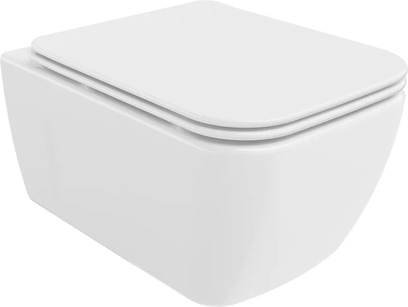 Mexen Margo vas WC rimless cu capac slim cu închidere lentă, duroplast, alb lucios - 30420900