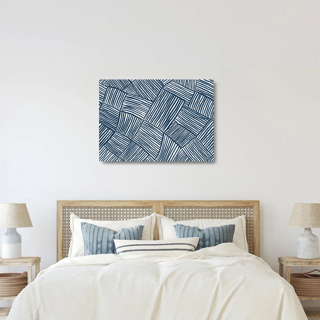 Tablou pe sticlă - linie 3D (70x50 cm)