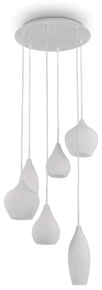 Lustra suspendata design modern SOFT SP6 BIANCO 087818