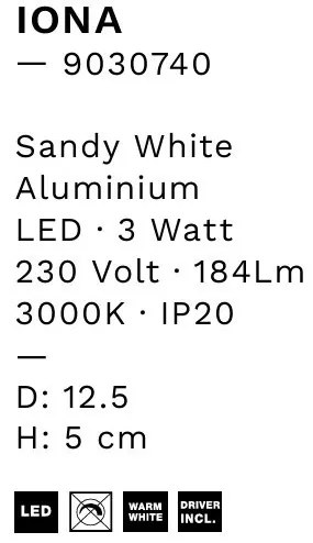 Aplica de perete LED design modern ambiental Iona alb