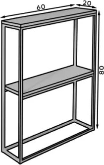 Consolă hol, 60x20x80 cm, MASON, ADRK Furniture (Culoare: Negru / Negru)