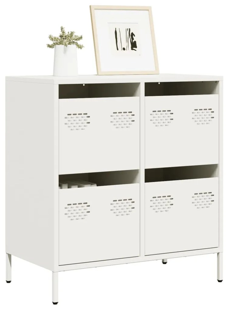 vidaXL Dulap, alb, 68x39x73,5 cm, oțel laminat la rece