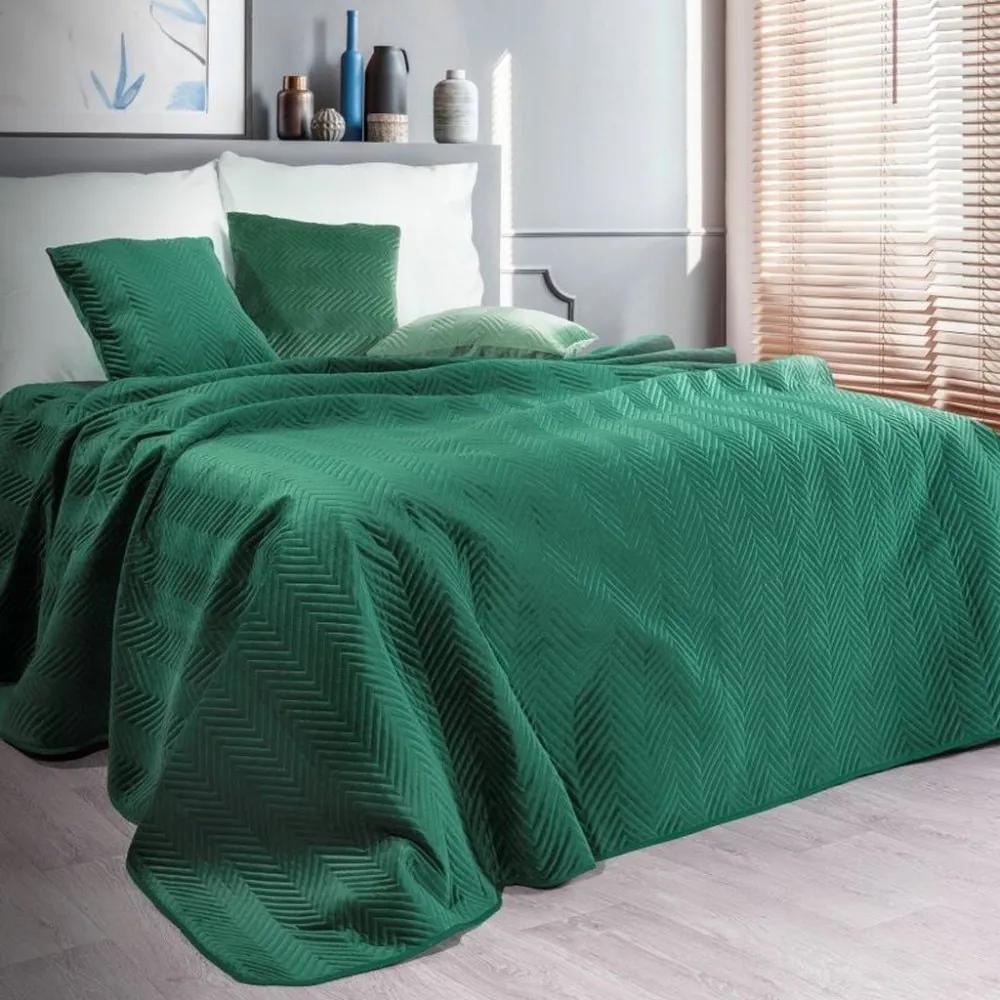 Cuvertură de pat decentă de culoare verde Lăţime: 230 cm | Lungime: 260cm