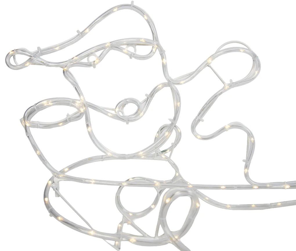 Lampă de podea de Crăciun Ren cu sanie 176cm Incl. LED cu temporizator IP44 - Sori