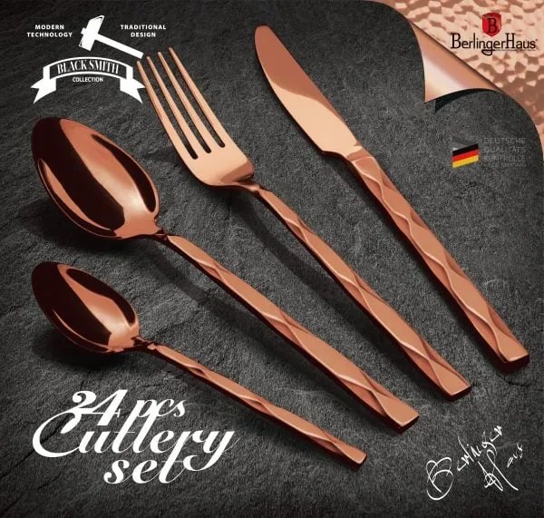 Set Tacamuri 24 piese, 6 persoane, Berlinger Haus Rose Gold BH 2621,  ,  ,  ,  ,  ,  ,