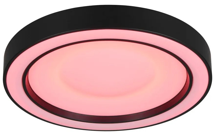 Plafonieră neagră-albă LED ø 40 cm Arco – Trio